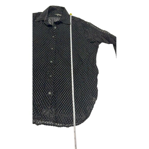 Rag & Bone Women's Lila Burnout Button-Up Shirt Black Size M - Picture 9 of 12